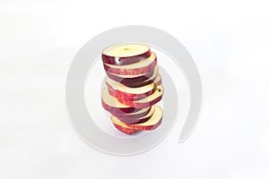 Sliced apple red